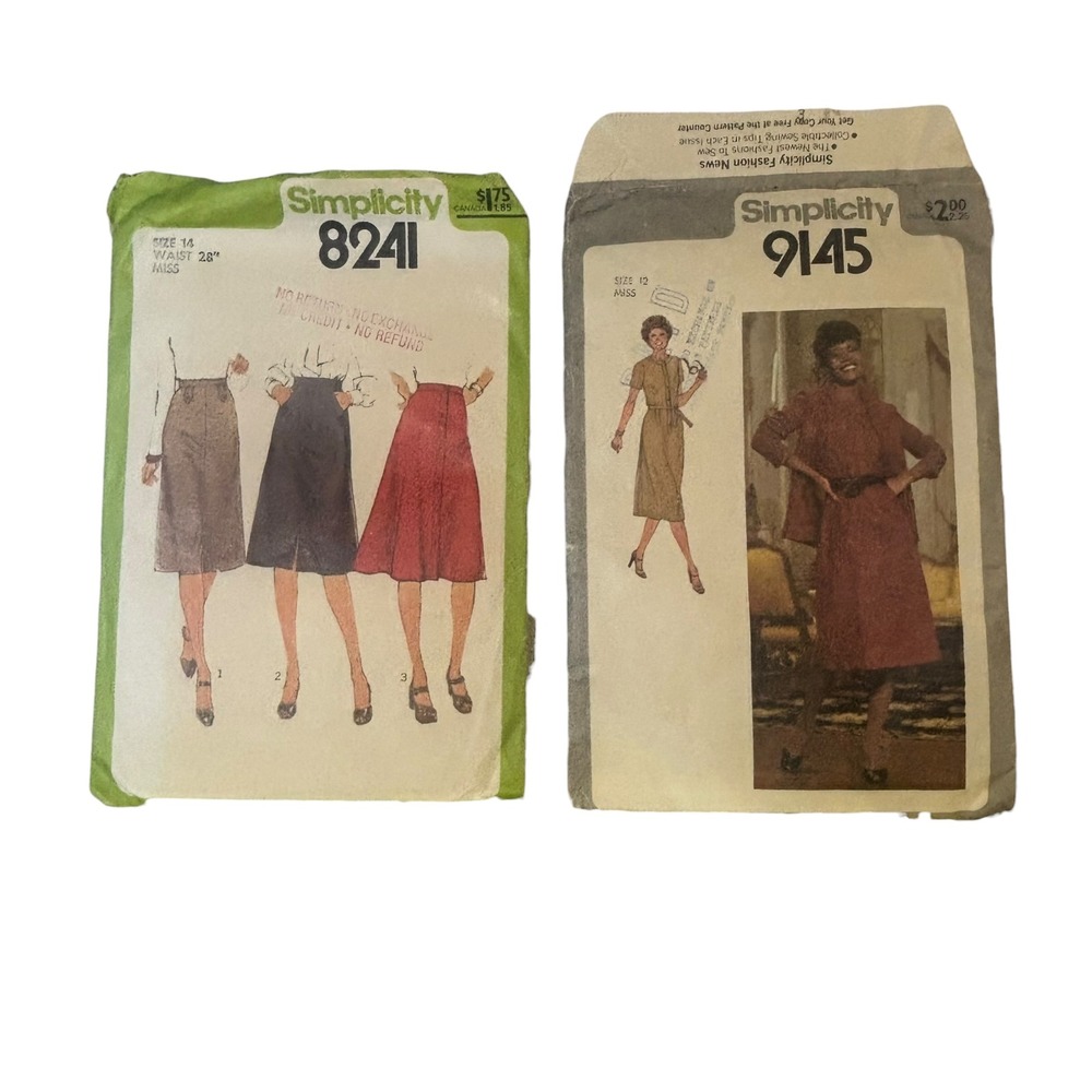 Simplicity Sewing Pattern Lot 4990 7128 8241 9145 Dresses Skirts Tops Vintage - Picture 6 of 10